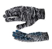 Перчатки х/б, меланж, ПВХ-покрытие «Точка», 10 класс // Россия