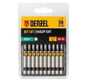 Набор бит HEX 4х50, сталь S2, шестигранный профиль, 10 шт.// Denzel