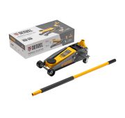 Домкрат гидравлический подкатной, 3 т, 125-470 мм, быстрый подъем, проф.// Denzel