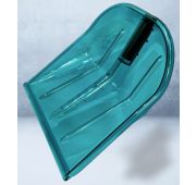 Лопата снеговая поликарбонат 340х390мм бирюзовый прозр., без черенка