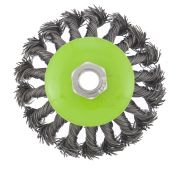 Щетка для УШМ, 100 мм, М14, «тарелка», крученая металлическая проволока Сибртех