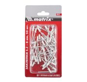Заклепки 3,2 х 8 мм RAL 9003 (сигнально-белый), 50 шт.// Matrix