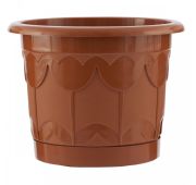 Горшок Тюльпан с поддоном, терракотовый, 2.9 л Palisad