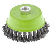 Щетка для УШМ, 100 мм, М14, «чашка», крученая металлическая проволока// СИБРТЕХ
