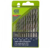 Набор сверл по металлу, 1,5 - 6,5 мм, 13 шт, P6M5 пластиковый кейс// Сибртех