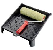 Набор, валик для фасадных работ синтетический, 180 мм, ворс 18 мм, D 36 мм, РАС, кювета 260 х 320 мм