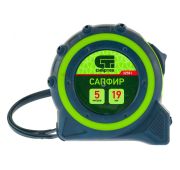 Рулетка Сапфир, двухкомпонентный корпус, 5 м х 19 мм// Сибртех