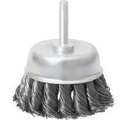 Щетка для дрели, 75 мм, «чашка» со шпилькой, крученая металлическая проволока Matrix