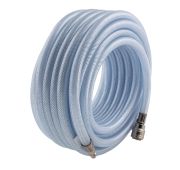 Шланг пневматический ПВХ, 10x16мм, 18 бар, армированный, прозрач., быстросъем, 15м// Stels