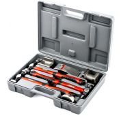 Набор рихтовочный, 3 молотка с фибергласовыми ручками, 4 наковальни, пластиковый бокс Matrix