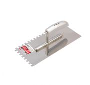 Гладилка из нержавеющей стали, 280 x 130 мм, деревянная ручка, зуб 8 x 8 мм Matrix