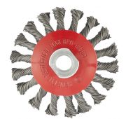 Щетка для УШМ, 115 мм, М14, «тарелка», крученая проволока 0.5 мм Matrix