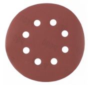 Круг абразивный на ворсовой подложке под «липучку», перфорированный, P 240, 125 мм, 5 шт Matrix