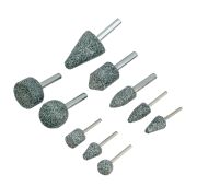 Набор шарошек абразивных для дрели (ПШМ), 63С, 10 шт.// Denzel