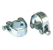 Хомуты металлические, силовые 29-31 мм, ширина 20 мм, шарнирный, W1, 2 шт Сибртех