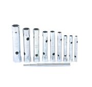 Набор ключей-трубок торцевых, 6 - 22 мм, вороток, оцинкованные, 9 шт. Sparta