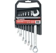 Набор ключей комбинированных, 6-19 мм, 8 шт, CrV, полированный хром Matrix