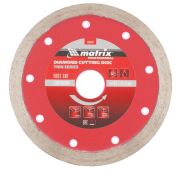 Диск алмазный, отрезной сплошной, 125 х 22.2 мм, тонкий, мокрая резка Matrix Professional