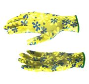 Перчатки садовые из полиэстера с нитрильным обливом, зеленые, M Palisad