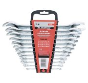 Набор ключей рожковых 12 шт, (6-32мм), CrV, Elliptical, зеркальное хромирование Matrix