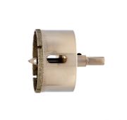 Сверло по керамической плитке и стеклу, 50 х 55 мм, шестигранный хвостовик, с центрующим сверлом Сиб