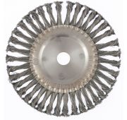 Щетка для УШМ 200 мм, посадка 22.2 мм, плоская, крученая проволока 0.5 мм Matrix