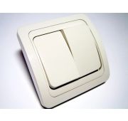 Выключатель двухклавишный открытого типа