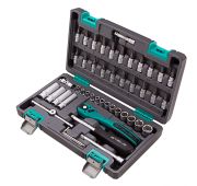 Набор инструмента, 1/4, Cr-V, S2, усиленный кейс, 47 предметов Stels