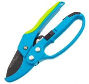 Секатор прямого реза, 200 мм, храповой механизм, металлические обрезиненные рукоятки, Luxe, Palisad