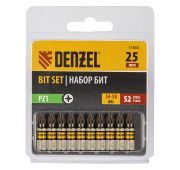 Набор бит PZ1х25, сталь S2, шестигранный профиль, 10 шт.// Denzel