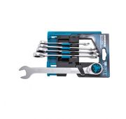 Набор ключей комбинированных трещоточных, количество зубьев 100, СRV, 5 шт, 8- 17 мм Gross