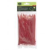 Хомуты, 150 x 2.5 мм, пластиковые, красные, 100 шт Сибртех