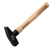 Молоток слесарный, 600 г, кованый квадратный боек, буковая рукоятка Denzel