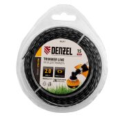 Леска для триммера двухкомпонентная эллипс, 2,0мм х 15м, блистер EXTRA CORD// Denzel