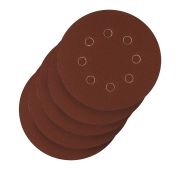 Круг абразивный на ворсовой подложке под «липучку», перфорированный, P 150, 125 мм, 5 шт.// Сибртех