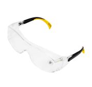 Очки защитные открытые, поликарбонатные, увеличенная прозрачная линза, регулируемые дужки// Denzel
