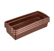 Поддон для рассады 444х185х82 мм, пластиковый, 3 шт, под 10 горшочков 460 мл.// Palisad