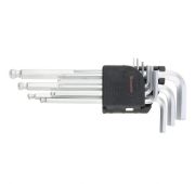 Набор ключей имбусовых HEX, 1,5–10 мм, CrV, 9 шт., удлиненные, сатин, с шаром// MATRIX