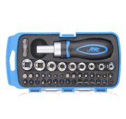 Отвертка реверсивная с набором бит и торцевыми головками, 41 шт Барс