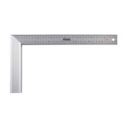 Угольник стальной 400 мм, нержавеющая сталь, градуировка, алюминиевое основание Denzel