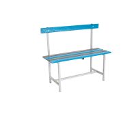 Скамья соспинкой с пластиковым настилом  СТ-2П