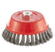 Щетка для УШМ, 150 мм, М14, «чашка», крученая проволока 0.8 мм Matrix