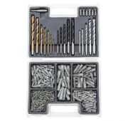 Набор сверл комбинированный: бетон 4-10 мм, металл 2-10 мм, дерево 4-10 мм, дюбеля, 300 предметов Ma