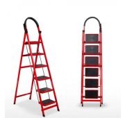 Стремянка металлическая, 6 широких ступеней