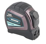 Рулетка «Doppelhaken», 10 м x 25 мм, двухсторонний зацеп, Нейлон, двусторонняя шкала, автоматическая