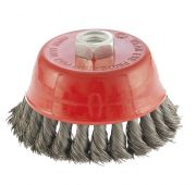 Щетка для УШМ, 100 мм, М14, «чашка», крученая проволока 0,35 мм// MATRIX