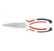 Длинногубцы прямые, WHite Nickel, 200 мм, никелированные, трехкомпонентные рукоятки Matrix