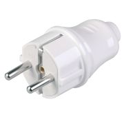 Вилка разборная прямая с з/к 16А белая ИЭК