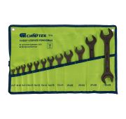 Набор ключей рожковых, 6 - 32 мм, 12 шт., CrV, фосфатированные// Сибртех