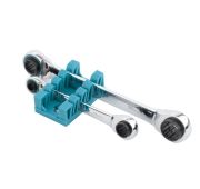 Набор ключей накидных с трещоткой, 8-19 мм, 2 шт, многоразмерные, реверсивные, CrV Gross